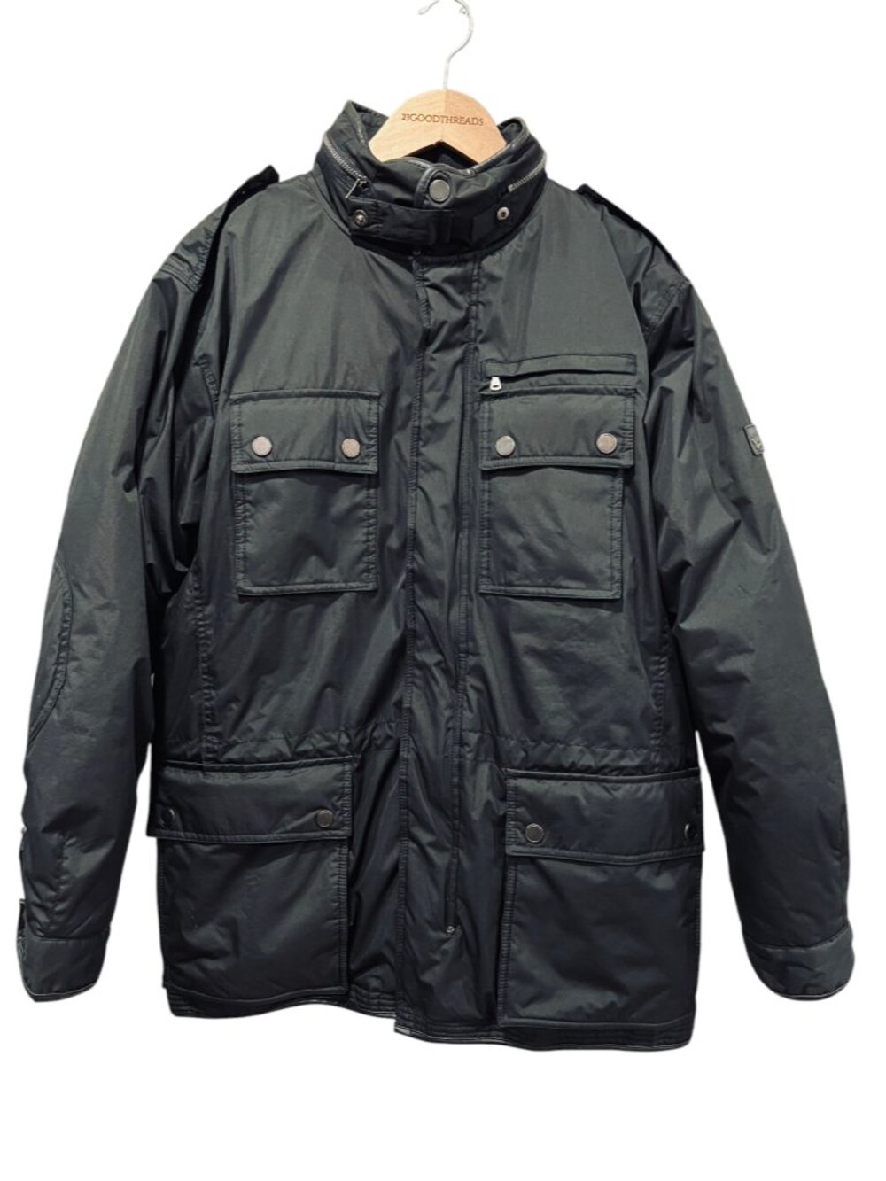 Hawke & Co Multi Pocket Utility Field Jacket, Black, M